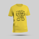 Yellow T-Shirt - "A Large ♡ Group of People is Called a No Thanks"