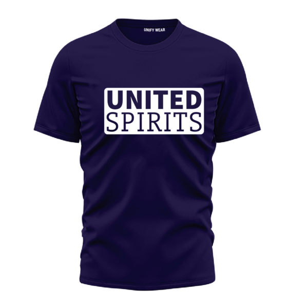 Purple Round-Neck T-Shirt - "UNITED SPIRITS"