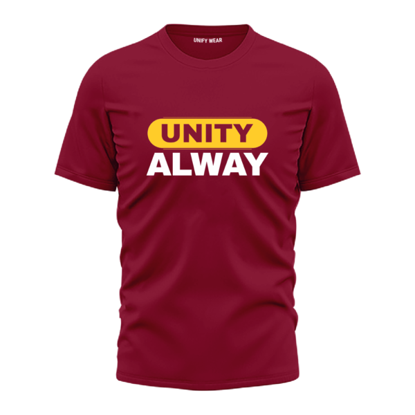 Brown Round-Neck T-Shirt - "UNITY ALWAYS"