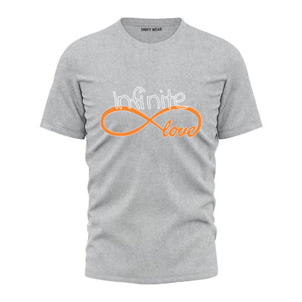 Off-White Round Neck T-Shirt - "Love Infinite" Bold Text