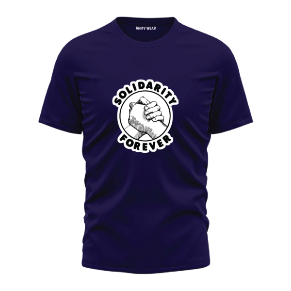 Solidarity Forever Blue Round Neck T-Shirt