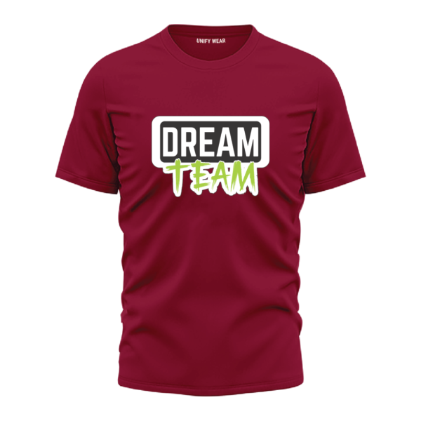 Maroon Round Neck T-Shirt - Dream Team Edition