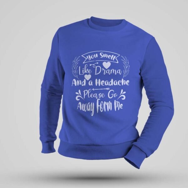 Multicolour "Spicy Disaster" Graphic Sweatshirt – Bold Text, Round Neck, Full Sleeve