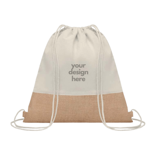 Cotton & Jute Drawstring Bag