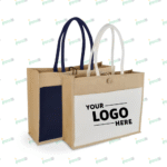 Jute Bag with Canvas Pocket