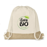 Cotton & Jute Drawstring Bag - Image 2