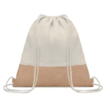 Cotton & Jute Drawstring Bag - Image 5