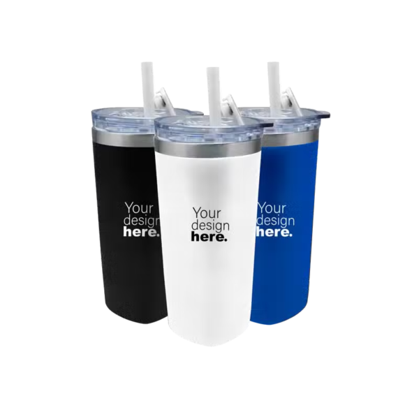 Stainless Steel Tumbler with Straw