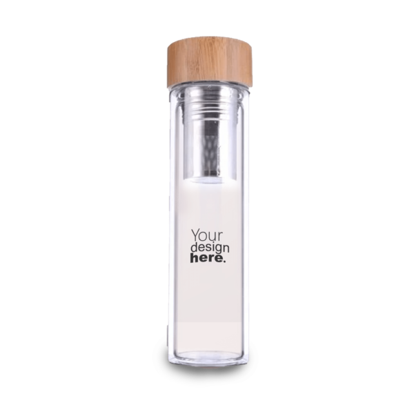 Glass and Bamboo Bottle with Infuser