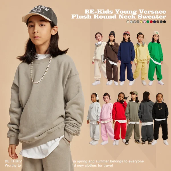 Children's Thickened Velvet Pants