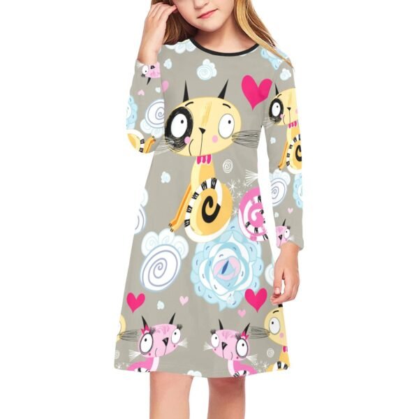 Girls' Long Sleeve Dress (D59)