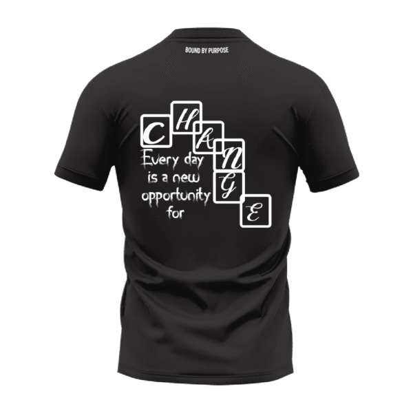 Embrace fresh beginnings with our Black "Every Day Is a New Opportunity" round-neck T-shirt. A motivational and stylish wardrobe essential for every occasion.