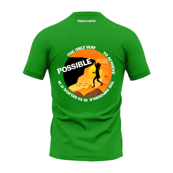 Green Round Neck T-Shirt - "POSSIBLE"