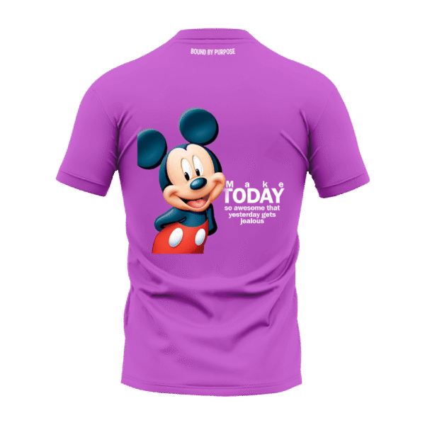 Violet Round Neck T-Shirt - "Make Today So Awesome That Yesterday Gets Jealous"