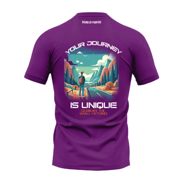 Violet Round Neck T-Shirt - "Your Journey Is Unique"