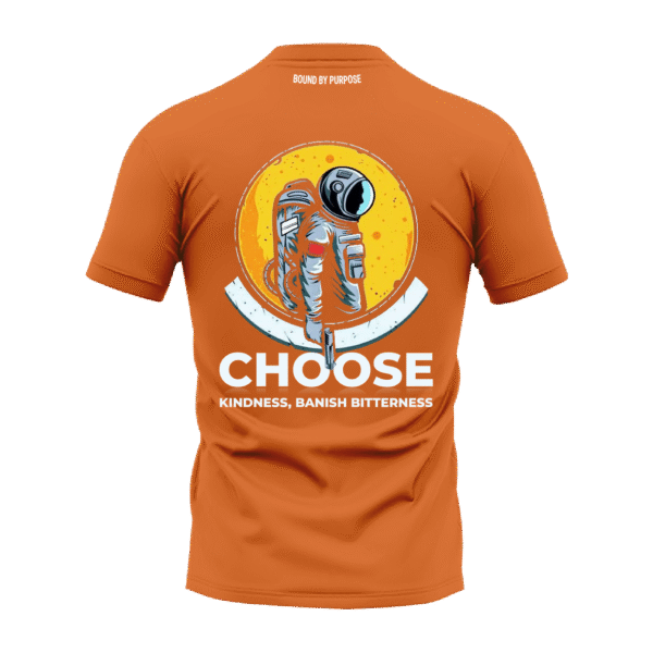 Deep Yellow Round Neck T-Shirt - "Choose Kindness, Banish Bitterness"