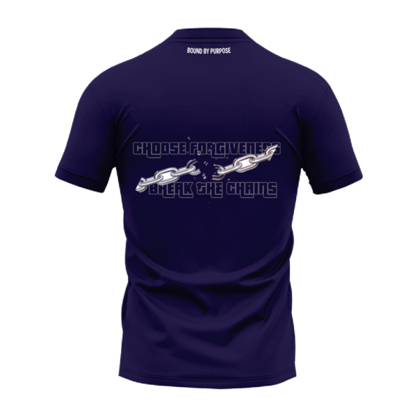 Dark Blue Round Neck T-Shirt - "Choose Forgiveness"