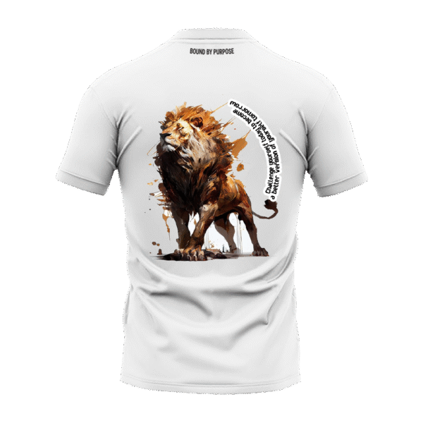 White Round Neck T-Shirt - "Challenge Yourself Today to Become a Better Version of Yourself Tomorrow"