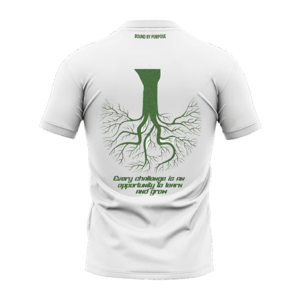 White Round Neck T-Shirt - "Radiate Kindness Boldly"