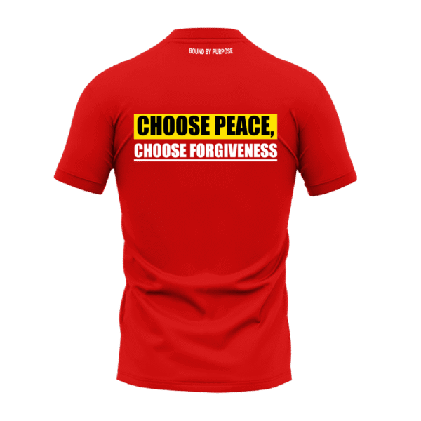 Red Round Neck T-Shirt - "Choose Peace" Tee