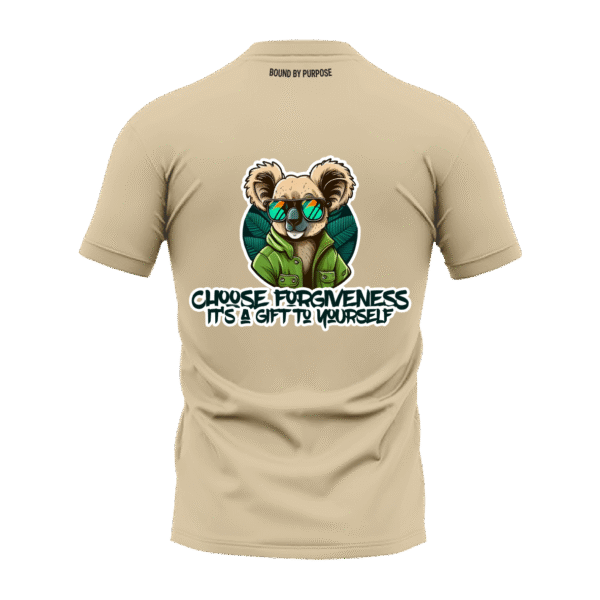 Light Cream Round Neck T-Shirt - "Choose Forgiveness It's a Gift to Yourself"