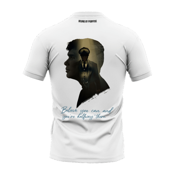 Believe You Can" Inspirational White Round Neck T-Shirt