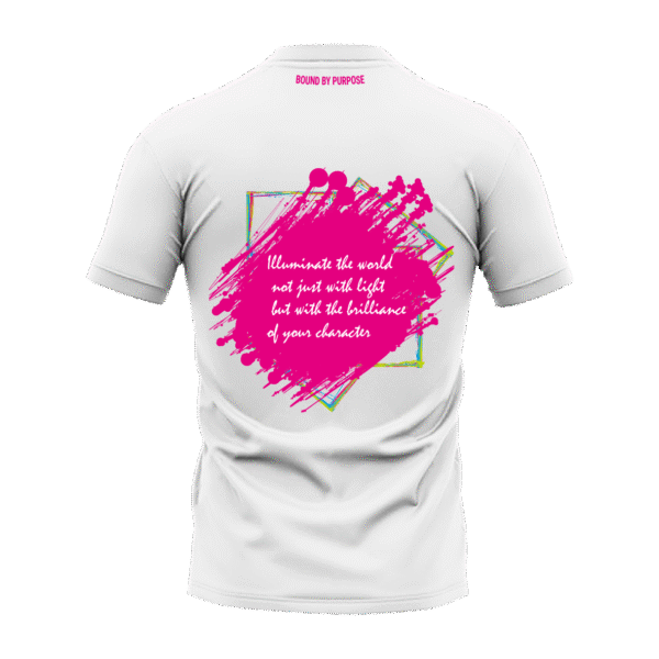 "Illuminate the World" Inspirational Quote T-shirt – White Round Neck