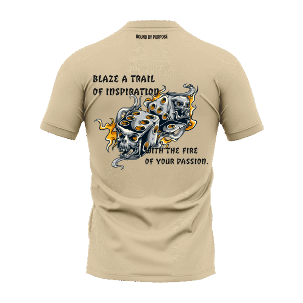 Blaze a Trail Grey Round Neck T-Shirt – Bold Inspirational Quote