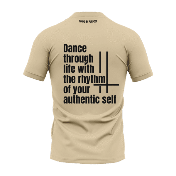 Dance Through Life" Grey Round Neck T-Shirt