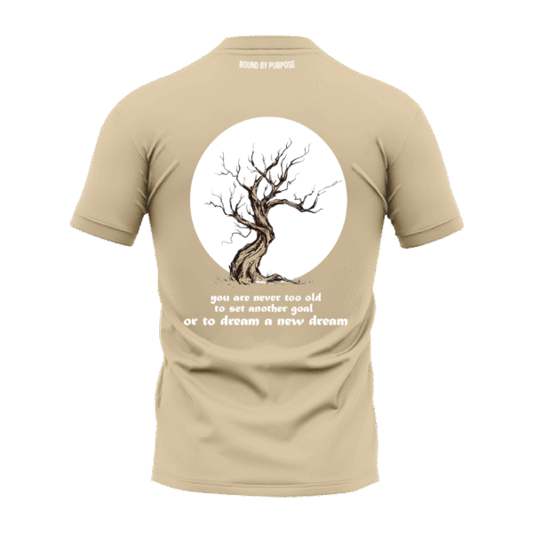 *Inspirational Quote Grey Round Neck T-shirt - "Never Too Old To Dream"