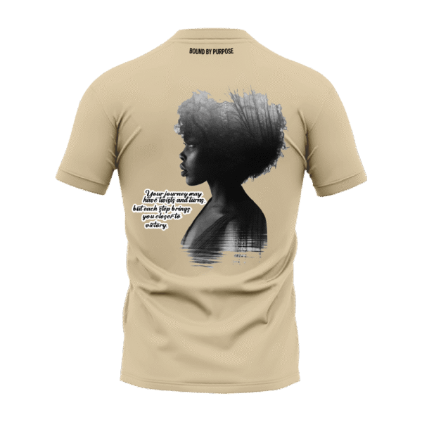 "Victory Journey" Grey Round Neck T-Shirt for Men/Women