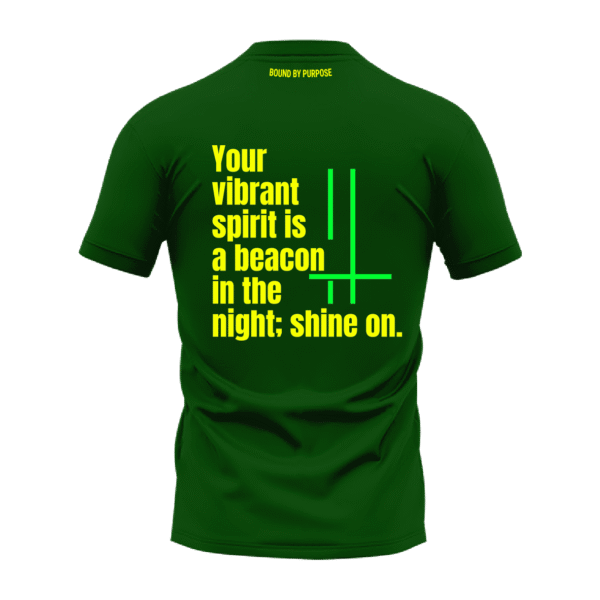 Vibrant Spirit Bold Quote Green Round Neck T-Shirt