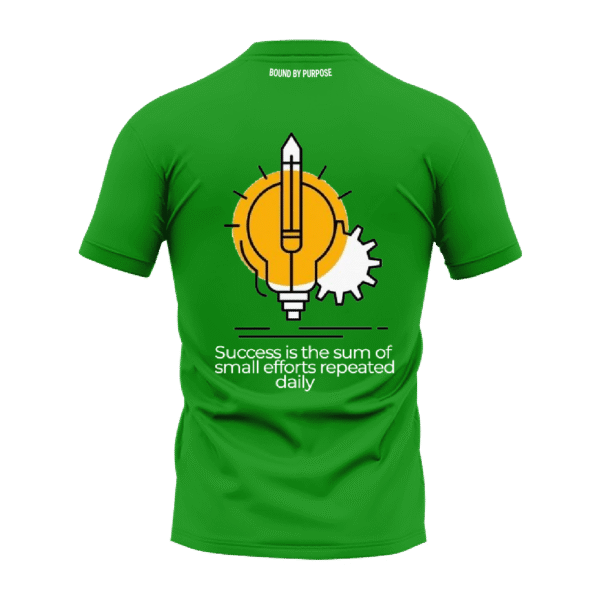 "Success is the Sum of Small Efforts" Green Round Neck T-shirt