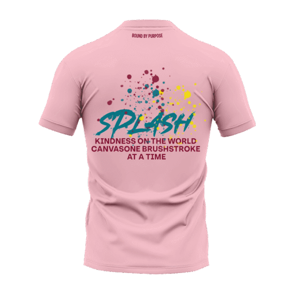Pink "Splash Kindness" Quote Round Neck T-Shirt