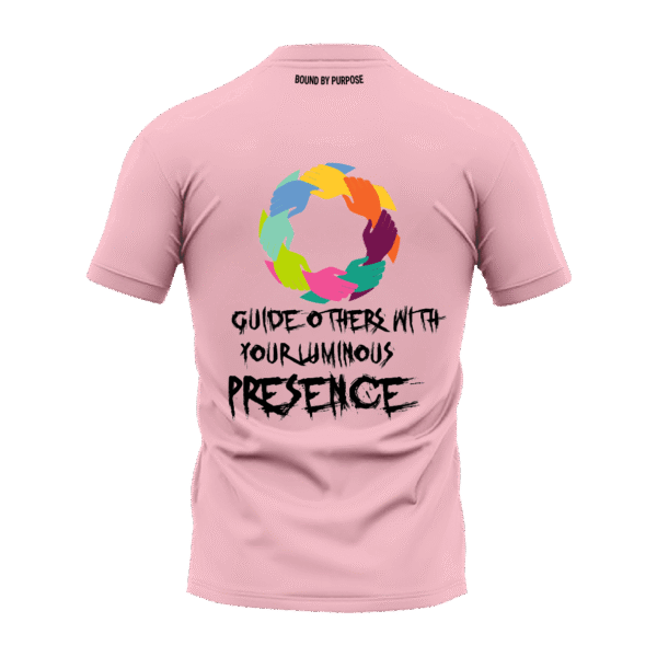 Luminous Presence Pink Round Neck T-shirt for Men & Women