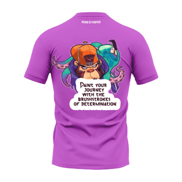 Purple Round Neck T-shirt - "Paint Your Journey