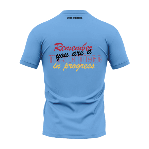 Masterpiece in Progress Blue Round Neck T-Shirt