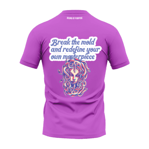 Purple Round Neck "Break the Mold" Graphic T-Shirt