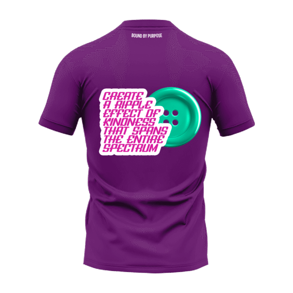 Purple "Ripple of Kindness" Round Neck T-Shirt