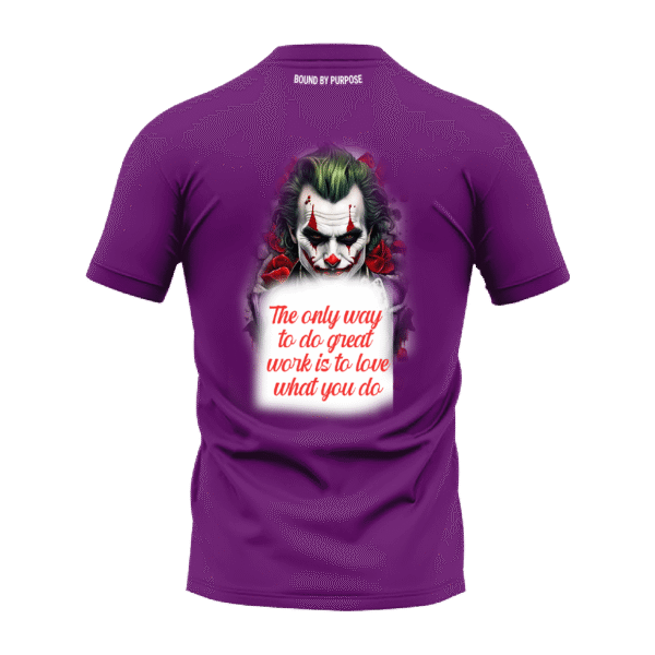 “Love What You Do” Purple Round Neck T-Shirt - Bold Motivational Quote