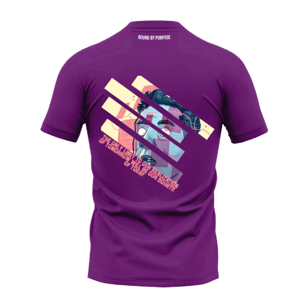 Purple Round Neck T-Shirt – "The Only Limit" Inspirational Quote