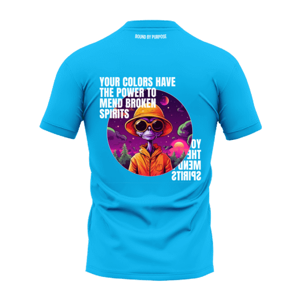 Purple "Your Colors Have The Power to Mend Broken Spirits Joy" Round Neck T-Shirt