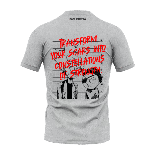 Transform Your Scars Grey Round Neck T-Shirt