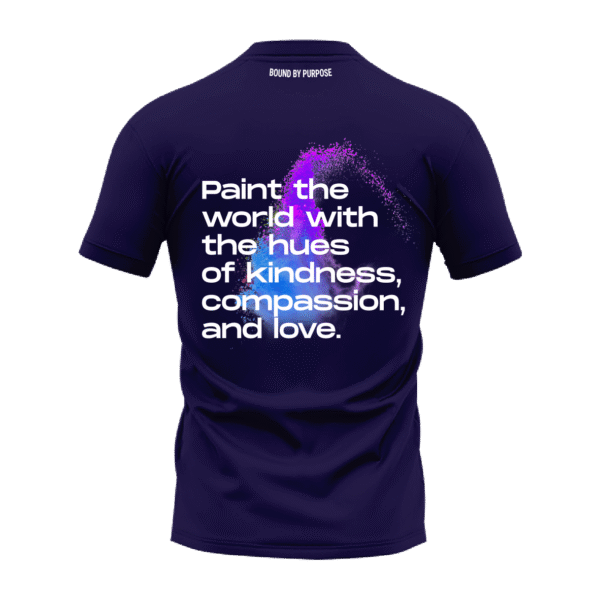 "Kindness & Compassion Quote Blue Round Neck T-Shirt"