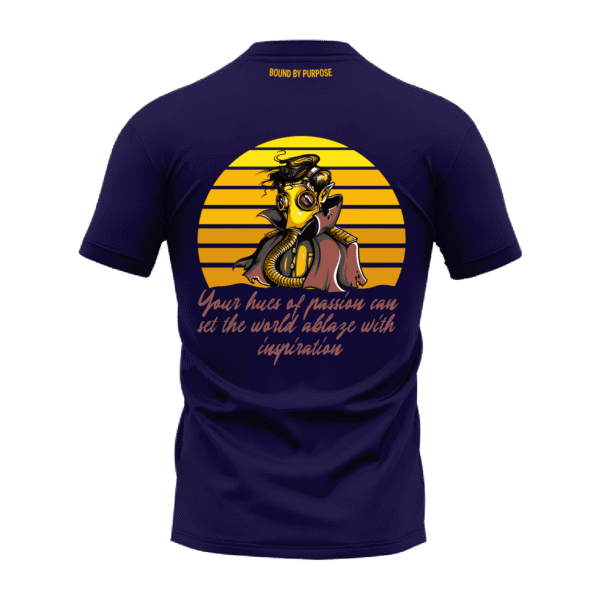 "Hues of Passion" Bold Statement Black Round Neck T-Shirt