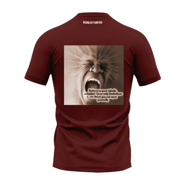 Believe in Your Potential Brown Round Neck T-shirt