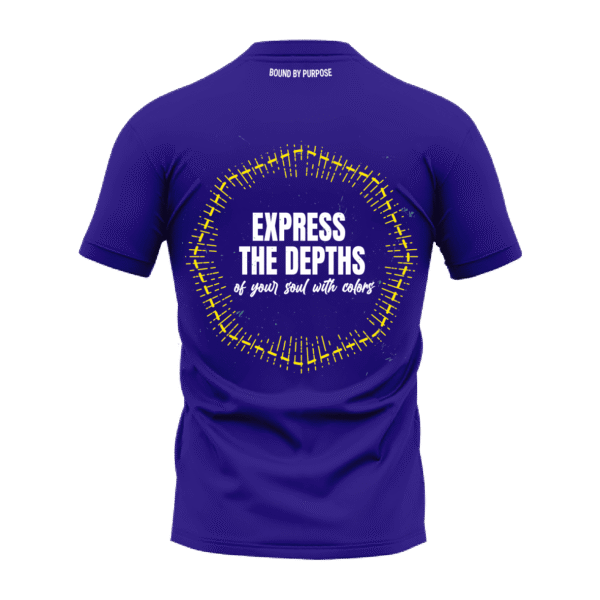 Express Your Soul Deep Blue Round Neck T-Shirt