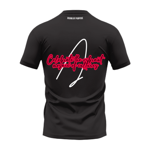 Vibrant Cultures – "Celebrate The Vibrant Colors" Black Round Neck T-Shirt
