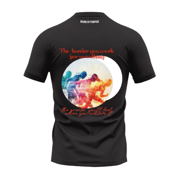 Achieve Greatness – "The Harder You Work" Black Round Neck T-Shirt
