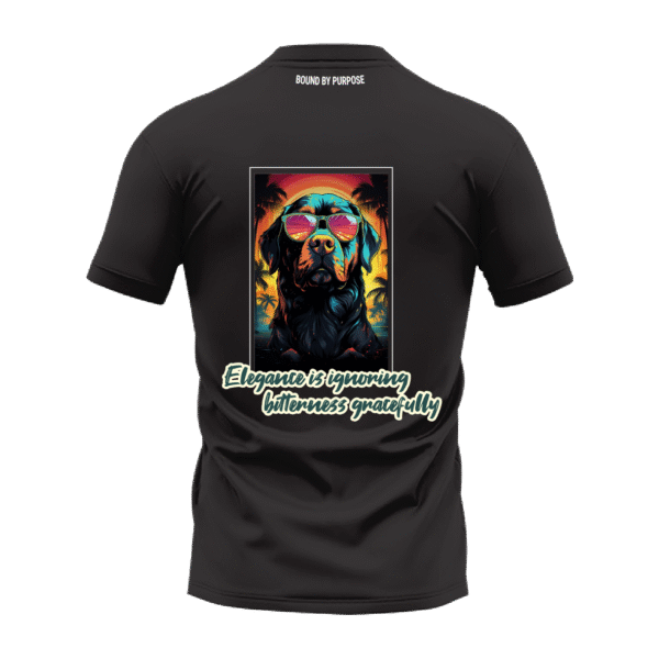 "Elegance is Ignoring Bitterness Gracefully" Black Round Neck T-shirt